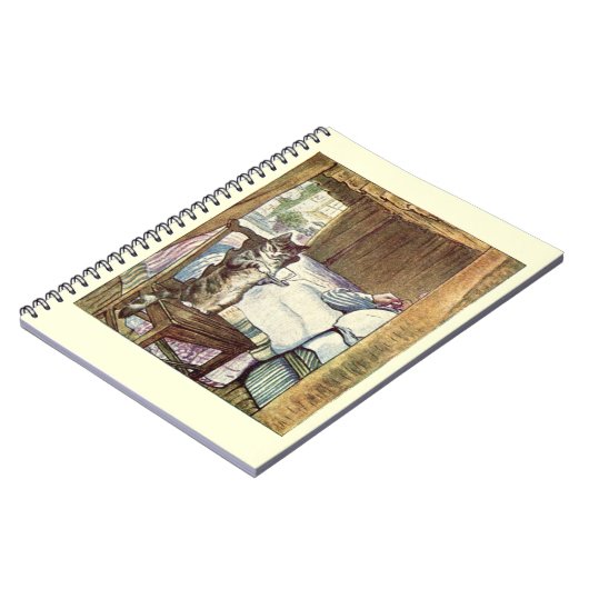 Simpkin die Katze dient Tee - Beatrix Potter Notizblock (Linke Seite)