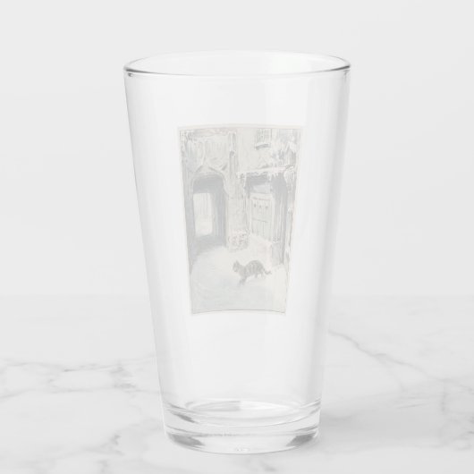 Simpkin the Cat Goes Out (von Beatrix Potter) Glas (Rückseite)