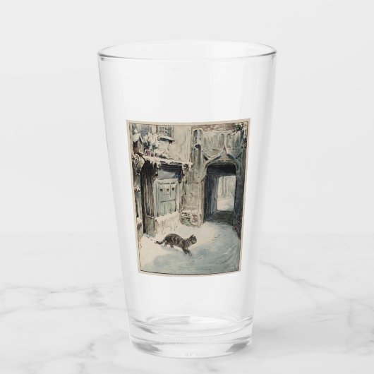 Simpkin the Cat Goes Out (von Beatrix Potter) Glas (Vorderseite)