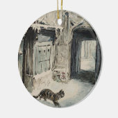 Simpkin the Cat Goes Out (von Beatrix Potter) Keramik Ornament (Links)