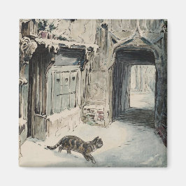 Simpkin the Cat Goes Out (von Beatrix Potter) Magnet
