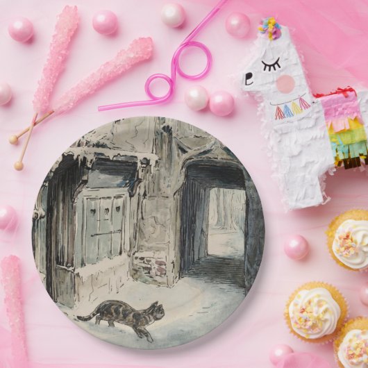 Simpkin the Cat Goes Out (von Beatrix Potter) Pappteller (Party)