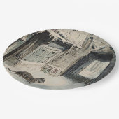 Simpkin the Cat Goes Out (von Beatrix Potter) Pappteller (Schrägansicht)