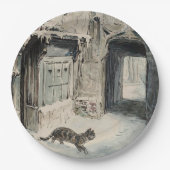 Simpkin the Cat Goes Out (von Beatrix Potter) Pappteller (Vorderseite)