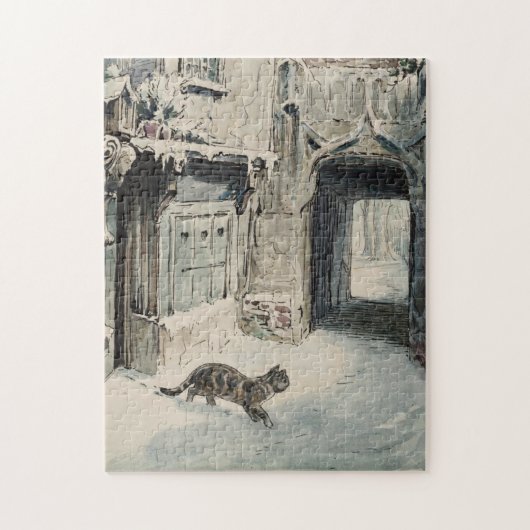 Simpkin the Cat Goes Out (von Beatrix Potter) Puzzle (Vertikal)