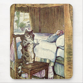 Simpkin the Cat serves Tee - Beatrix Potter Mousepad