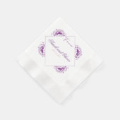 Simpl Purpl Pur Wedding Floral Serviette (Ecke)