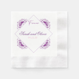 Simpl Purpl Pur Wedding Floral Serviette