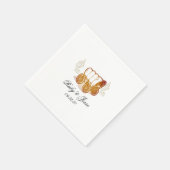 Simpl Western Dark Brown Wedding Serviette (Ecke)