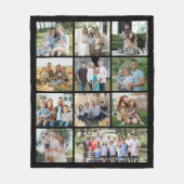 Simple 11 Photo Collage Personalized Fleecedecke (Vorderseite)