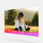 Simple 1 Photo Full Coverage - Script Text Overlay Acrylschild (Winkel)