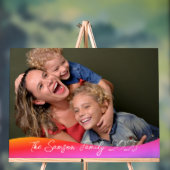 Simple 1 Photo Full Coverage - Script Text Overlay Acrylschild (Neutral)