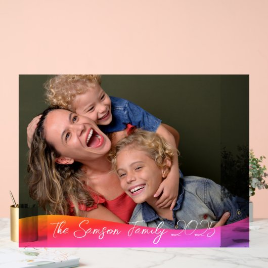 Simple 1 Photo Full Coverage - Script Text Overlay Acrylschild (Hochzeit)