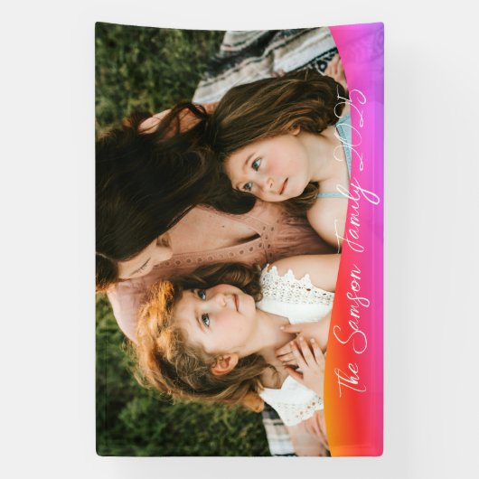 Simple 1 Photo Full Coverage - Script Text Overlay Banner (Vertikal)