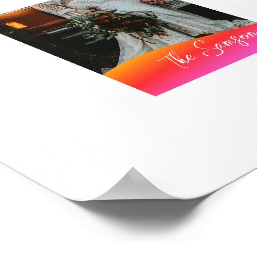 Simple 1 Photo Full Coverage - Script Text Overlay Poster (Ecke)