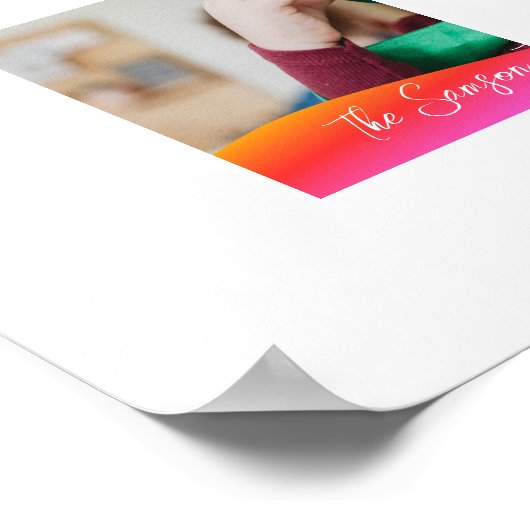 Simple 1 Photo Full Coverage - Script Text Overlay Poster (Ecke)