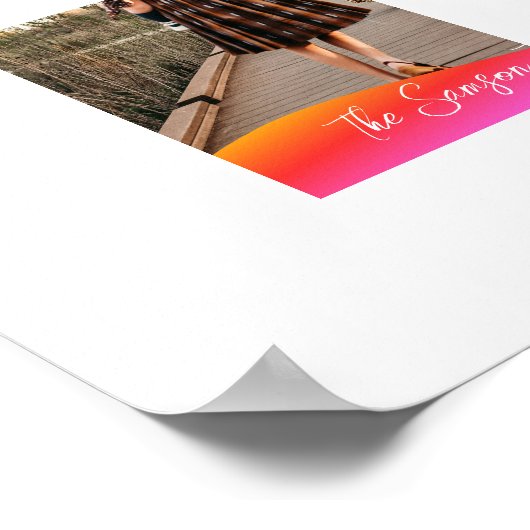 Simple 1 Photo Full Coverage - Script Text Overlay Poster (Ecke)