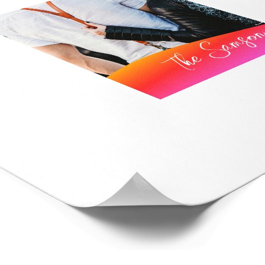 Simple 1 Photo Full Coverage - Script Text Overlay Poster (Ecke)