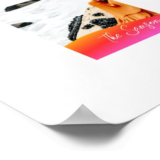 Simple 1 Photo Full Coverage - Script Text Overlay Poster (Ecke)