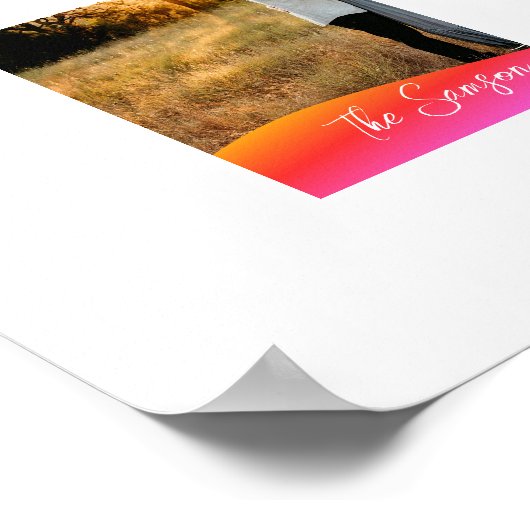 Simple 1 Photo Full Coverage - Script Text Overlay Poster (Ecke)