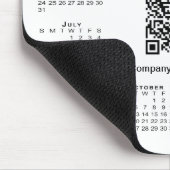 Simple 2026 Calendar Business QR Code on White Mousepad (Ecke)
