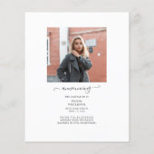 Simple 2 Foto Grad 2022 Abschluss Ankündigung (Rückseite)