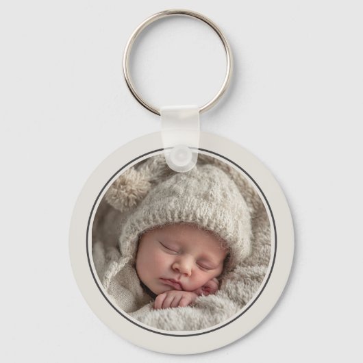 Simple 2 Photo Template Personalized Frame Schlüsselanhänger (Vorderseite)