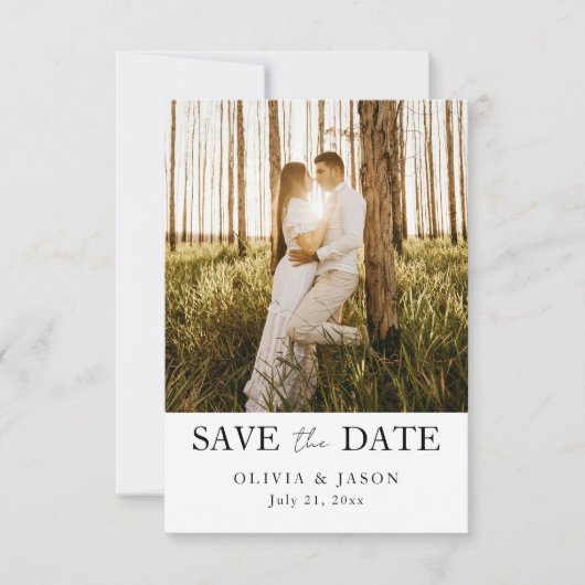 Simple 2 Photo Wedding Save the Date (Vorderseite)