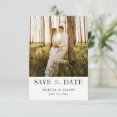 Simple 2 Photo Wedding Save the Date (Stehend Vorderseite)