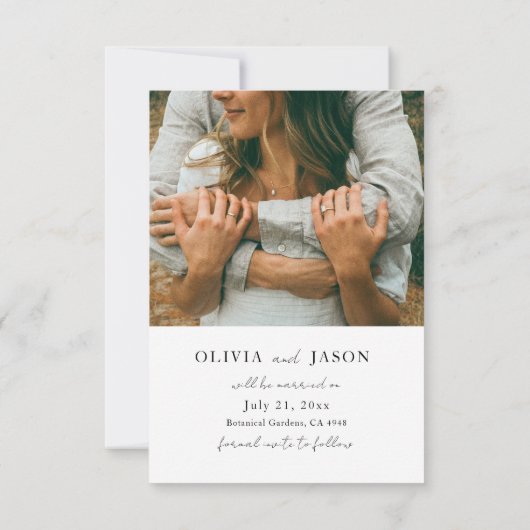 Simple 2 Photo Wedding Save the Date  (Rückseite)