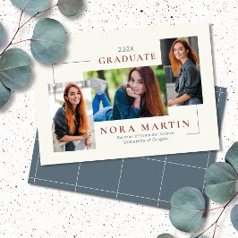 Simple 3 Foto Burgundy Dusty Blue Ankündigung