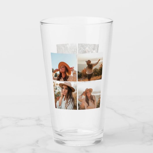 Simple 8 Photo Collage Glas (Vorderseite)