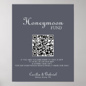 Simple Abend Boho Wedding Honeymoon Fund Poster (Vorne)