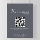 Simple Abend Boho Wedding Honeymoon Fund Poster