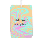 Simple acrylic pour marble add your text name cust autolufterfrischer (Rückseite)