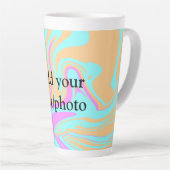 Simple acrylic pour marble add your text name cust milchtasse (Rechte Ecke)