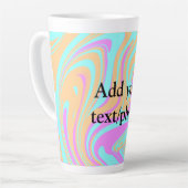 Simple acrylic pour marble add your text name cust milchtasse (Linke Ecke)