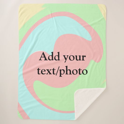 Simple acrylic pour marble add your text name cust sherpadecke (Vorderseite)