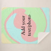 Simple acrylic pour marble add your text name cust sherpadecke (Vorderseite (Horizontal))