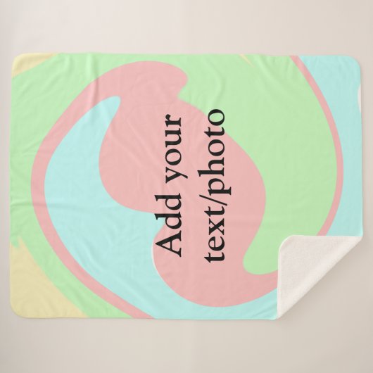 Simple acrylic pour marble add your text name cust sherpadecke (Vorderseite (Horizontal))