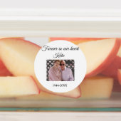 simple Add your photo text memorial keepsake Etiketten (Befestigt)