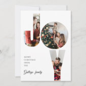 Simple Aesthetic Family Photo Christmas Card Einladung (Vorderseite)