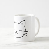 Simple Aesthetic Kitty Design Kaffeetasse (VorderseiteRechts)