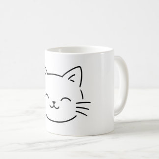 Simple Aesthetic Kitty Design Kaffeetasse