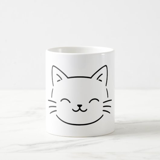 Simple Aesthetic Kitty Design Kaffeetasse (Mittel)
