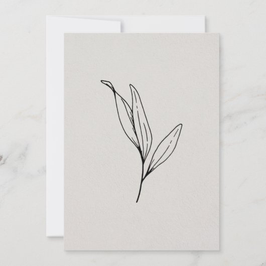 simple affordable Wedding Invitations Einladung (Rückseite)