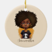 Simple Afro Woman Keramik Ornament (Hinten)