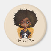 Simple Afro Woman Magnet (Vorne)