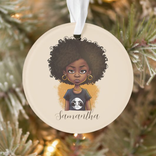 Simple Afro Woman Ornament (Baum)