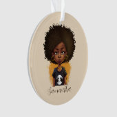 Simple Afro Woman Ornament (Vorderseite)